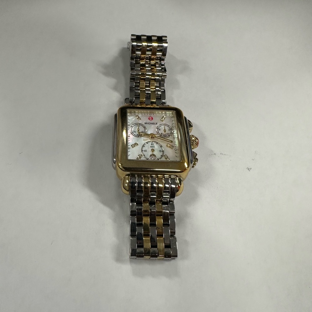 Michele Deco 18 two-tone diamond detail watch - Picture 8 of 8